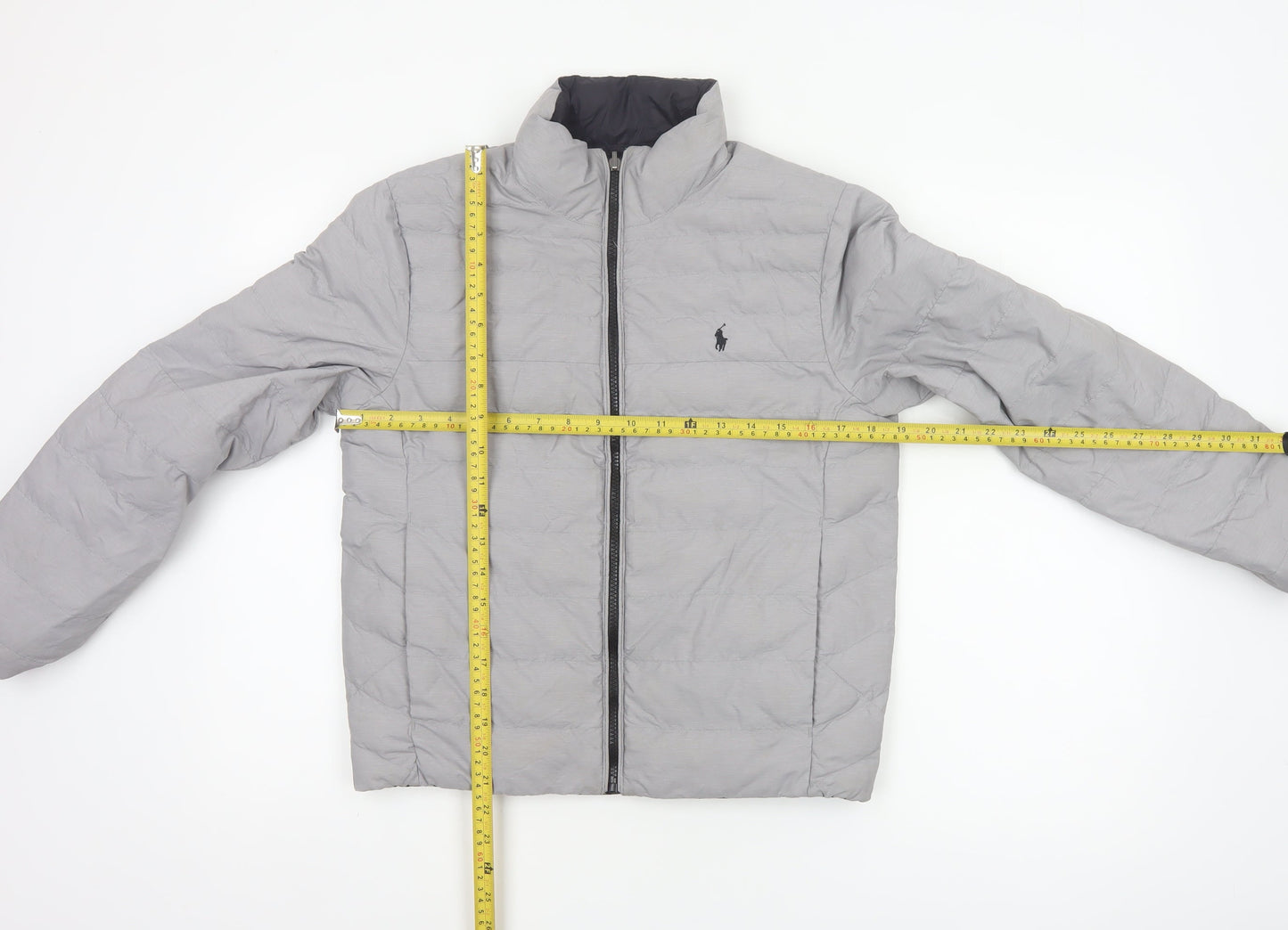 Polo Ralph Lauren Girls Grey Puffer Jacket 14-15 Years Quilted Zip