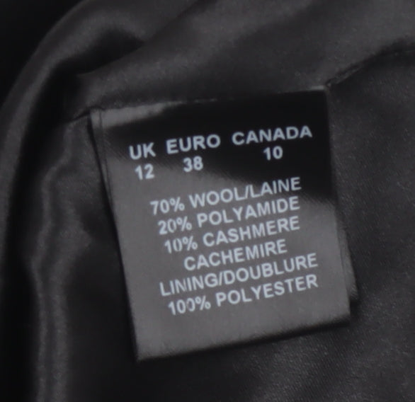 Windsmoor Women’s Black UK 12 Wool Cashmere Long Pea Coat