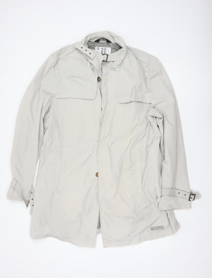 Fullcircle Women Ivory XL Hooded Nylon Rain Coat Jacket