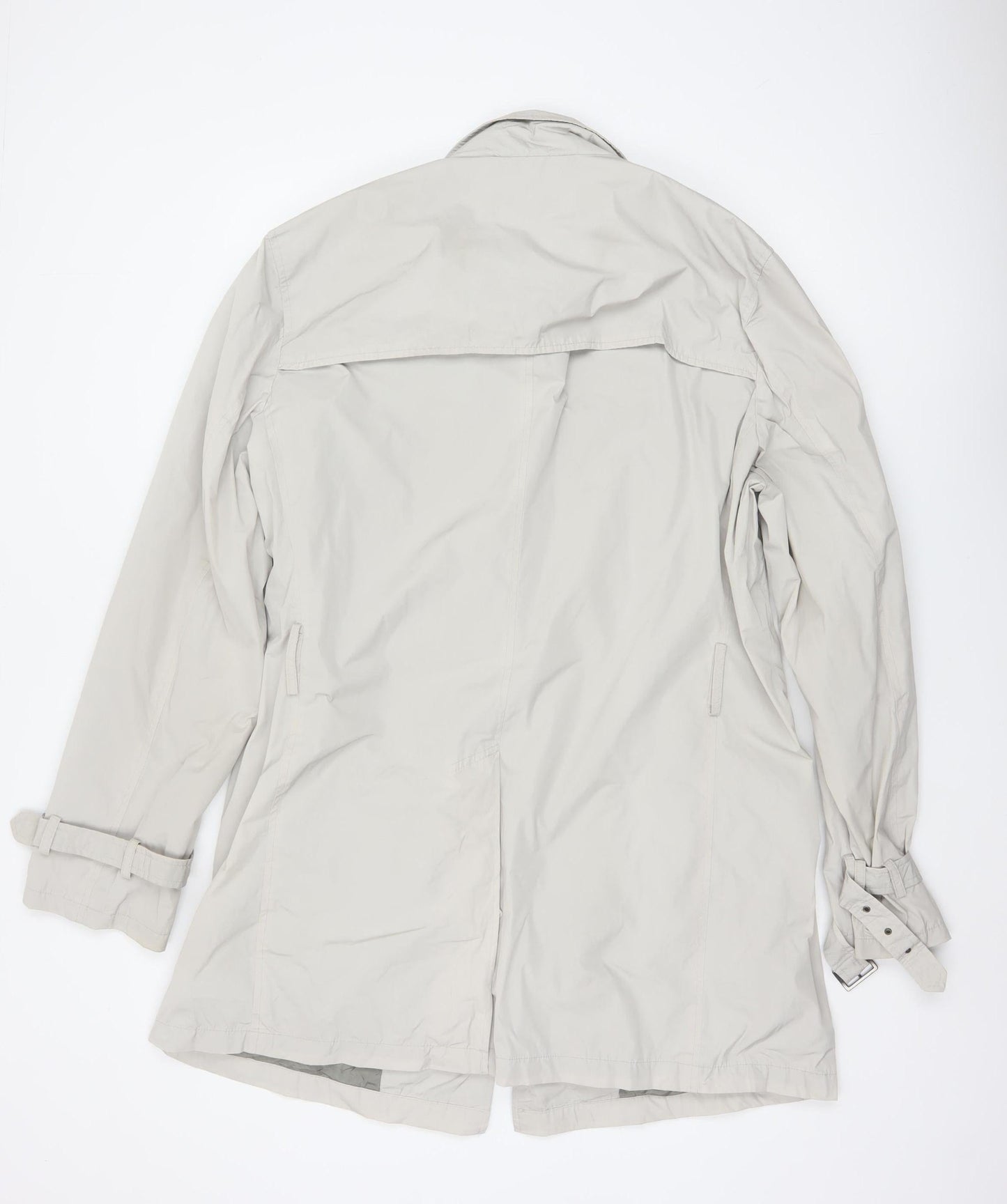 Fullcircle Women Ivory XL Hooded Nylon Rain Coat Jacket