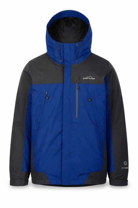 Eddie Bauer Men’s Blue M WeatherEdge Waterproof Hooded Ski Jacket