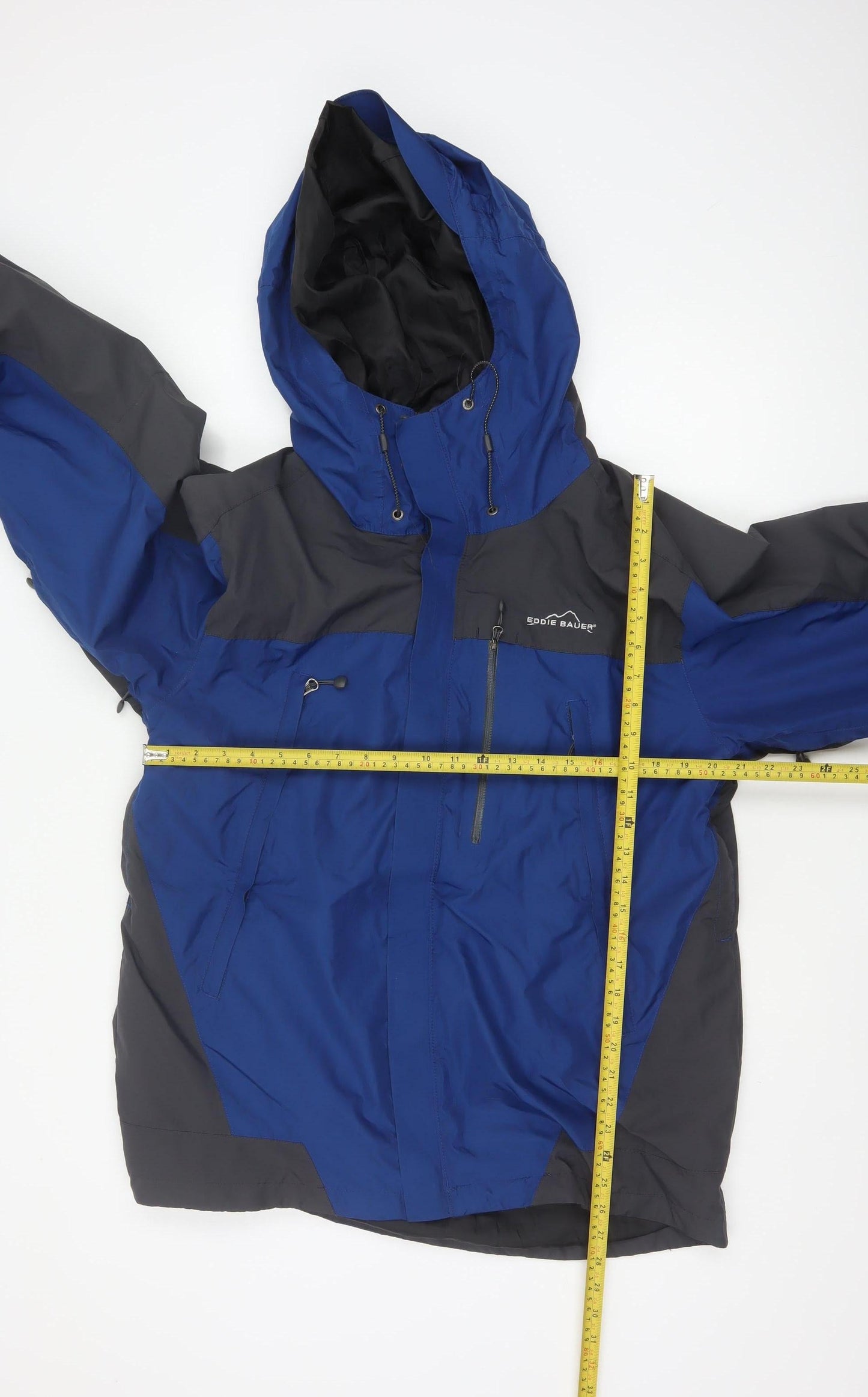 Eddie Bauer Men’s Blue M WeatherEdge Waterproof Hooded Ski Jacket
