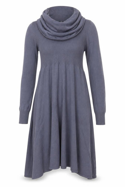 Marks and Spencer Women Blue UK 12 Cowl Neck Knit Jumper Dress