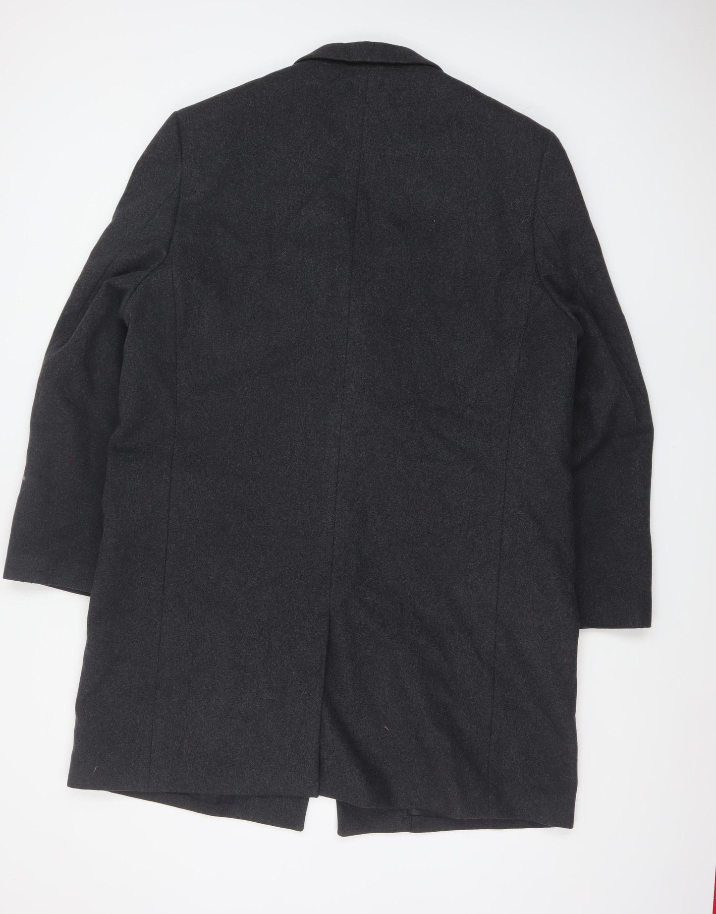 Jeff Banks Men’s Grey Wool Blend Overcoat L 42in Classic Smart Coat