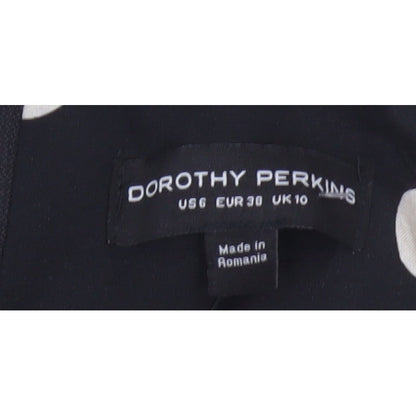 Dorothy Perkins Women Black Floral UK 10 Sleeveless Wide-Leg Jumpsuit
