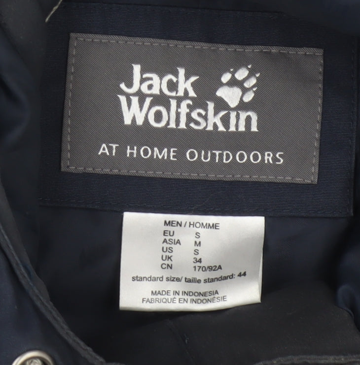 Jack Wolfskin Men's Blue UK 34 S Hooded Texapore Parka Outdoor Jacket