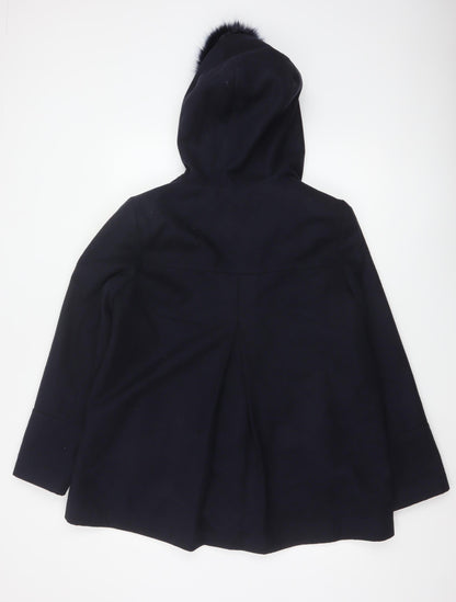 The Collection Debenhams Women’s Navy Blue Size 14 Faux Fur Parka Coat