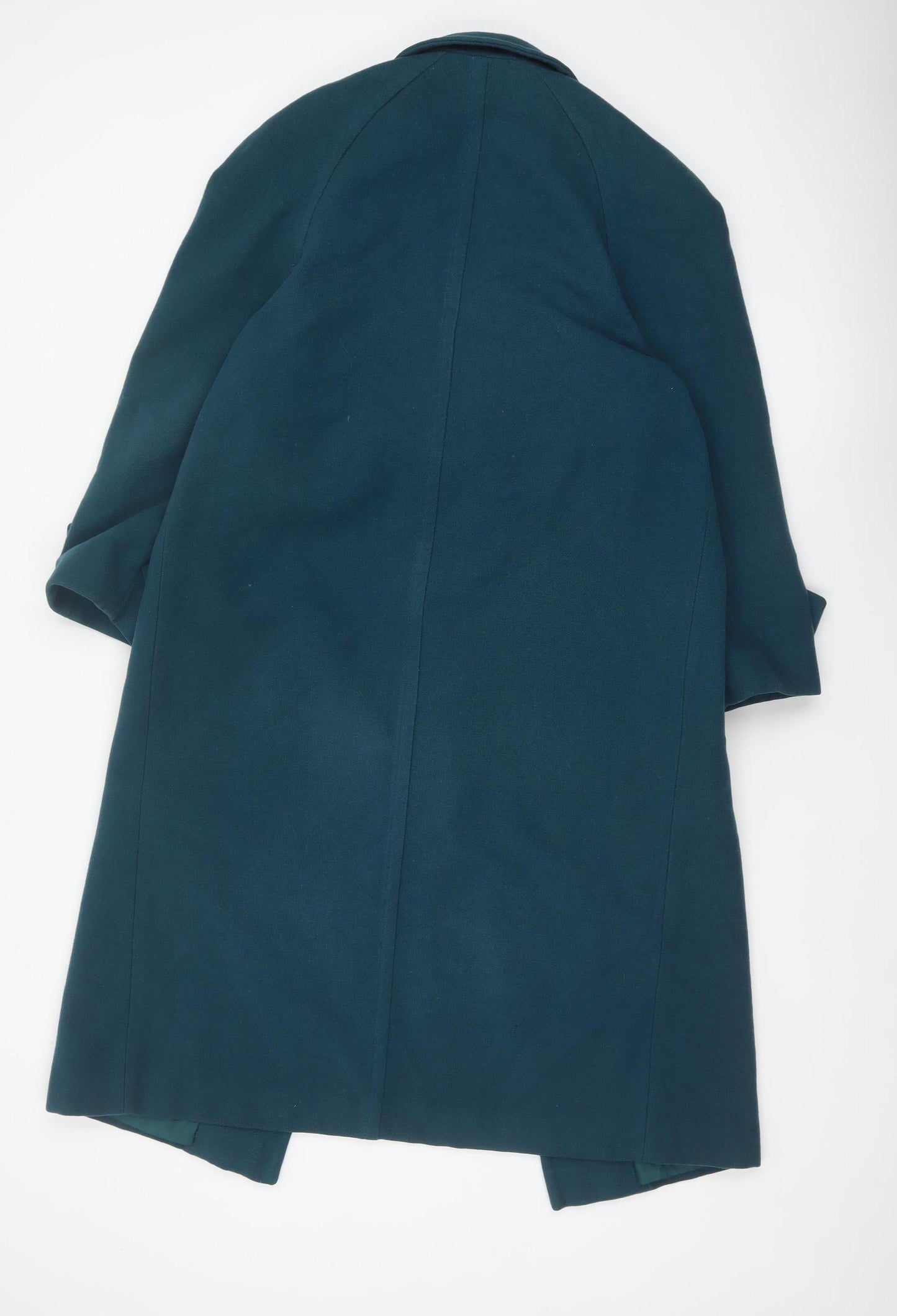 Edinburgh Women’s Teal Blue UK 10 Pure New Wool Long Overcoat