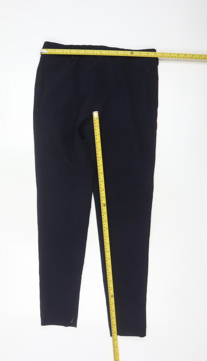 Zara Women’s Navy Blue UK 10 Tapered Tailored Dress Trousers