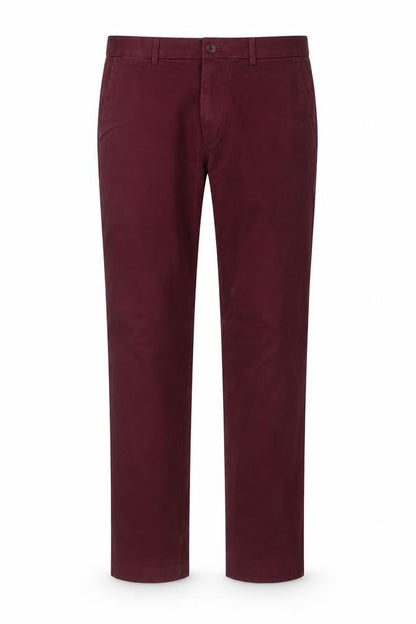 Gap Men’s Burgundy Red 33x34 Straight Chino Trousers Regular Fit