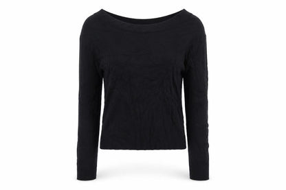 Wallis Women Black UK 12 Boat Neck Slim Fit Ribbed Knit Jumper