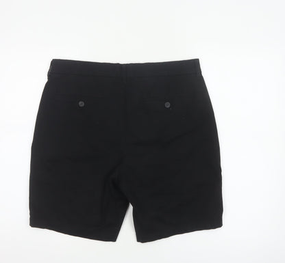 Marks & Spencer Men's Black 34in Mid Chino Shorts Cotton Stretch