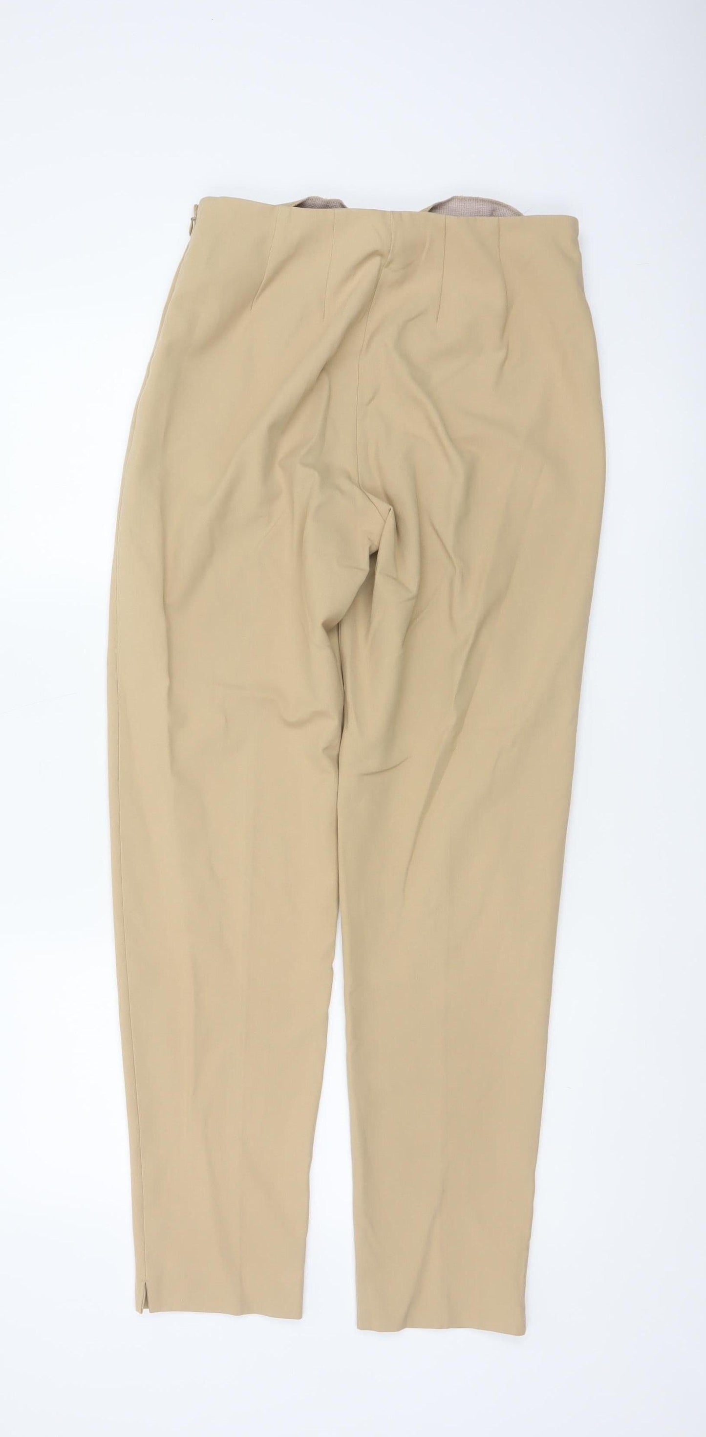 St Michael Marks & Spencer Women Beige Size 12 Long Tailored Trousers