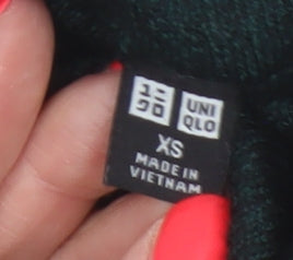 Uniqlo Women Black XS 100% Wool Roll Neck Slim Knit Jumper