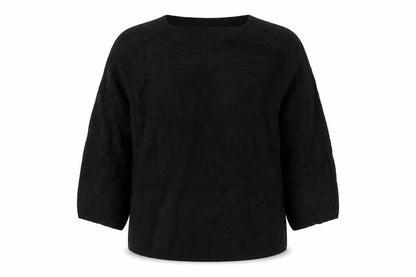 Monsoon Women Black S V-Neck Relaxed Knit Pullover Jumper