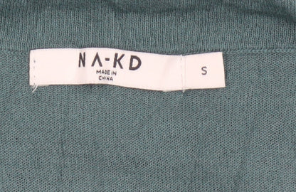 NA-KD Women’s Green Off Shoulder Long Sleeve Knit Top Size S