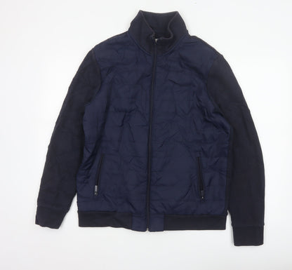 Jasper Conran Men’s Blue L Quilted Puffer Jacket Full Zip