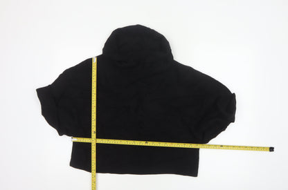 COS Women Black Wool Hooded Short Sleeve Knit Jumper Size S