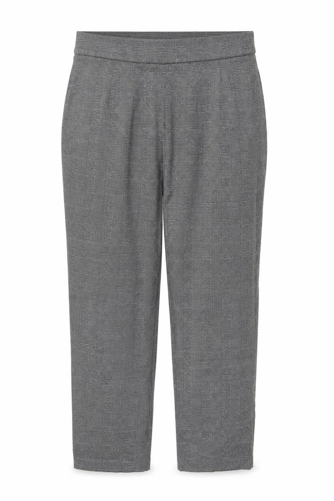 Marks & Spencer Women Grey Mix Size 16 Short Tapered Stretch Trousers