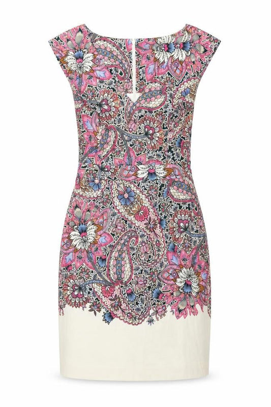 Front view of French Connection Women Multicoloured UK 10 Paisley Sheath Dress