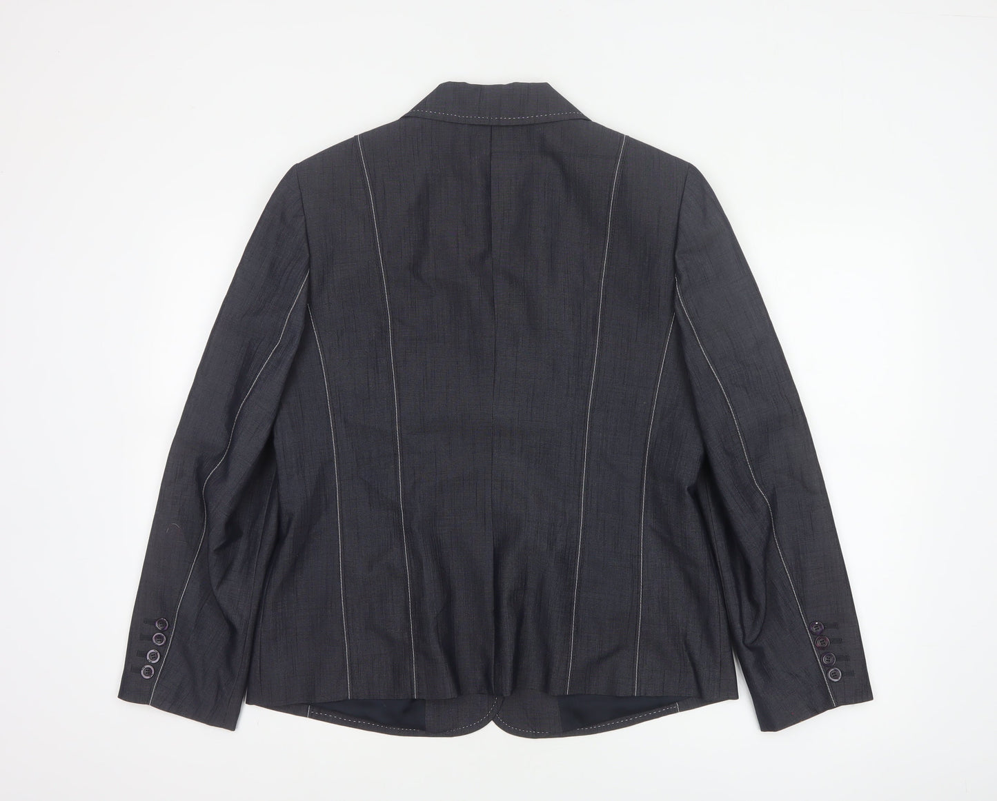 Oscar B. Women’s Black Size 14 Tailored 3 Button Blazer Jacket