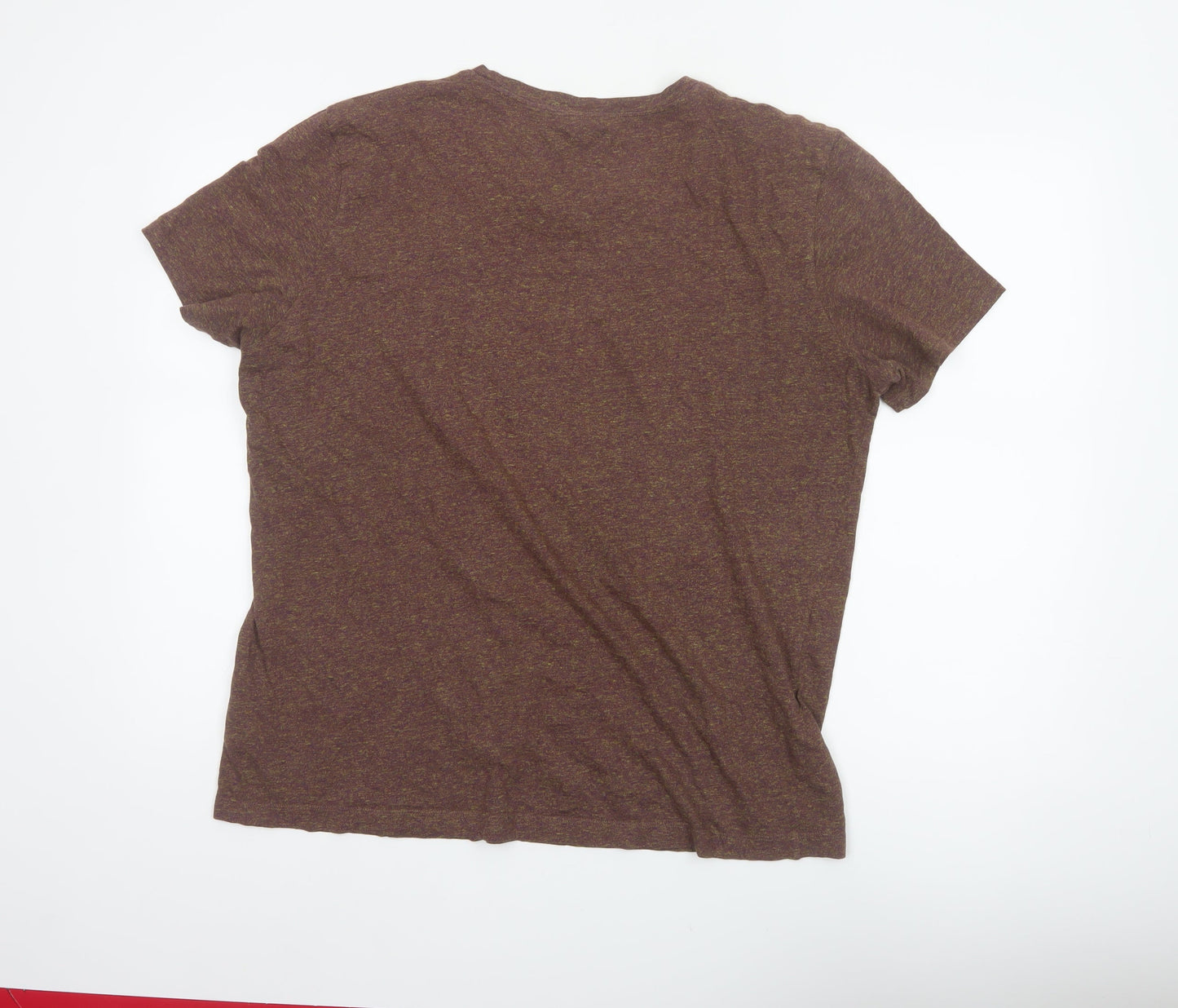 COS Women’s Brown Marl Cotton Pocket T-Shirt UK 14 Relaxed Basic