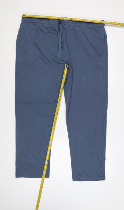 Marks & Spencer Men's Blue 3XL Short Regular Fit Jogger Trousers