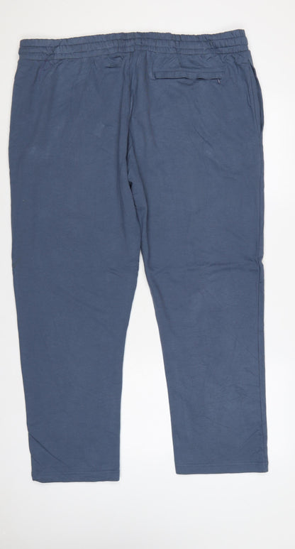 Marks & Spencer Men's Blue 3XL Short Regular Fit Jogger Trousers