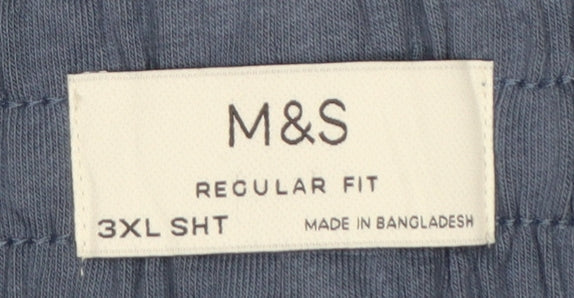 Marks & Spencer Men's Blue 3XL Short Regular Fit Jogger Trousers
