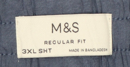 Marks & Spencer Men's Blue 3XL Short Regular Fit Jogger Trousers