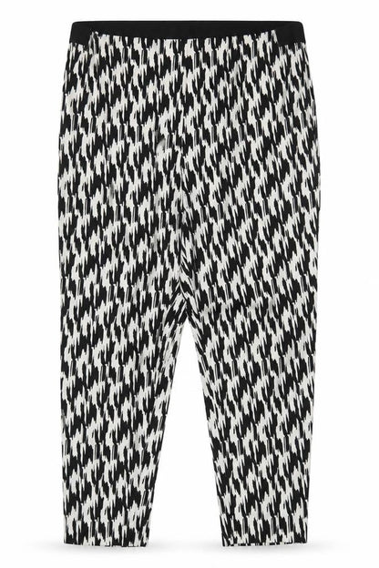 Marks & Spencer Women’s Black White UK 20 Tapered Stretch Trousers