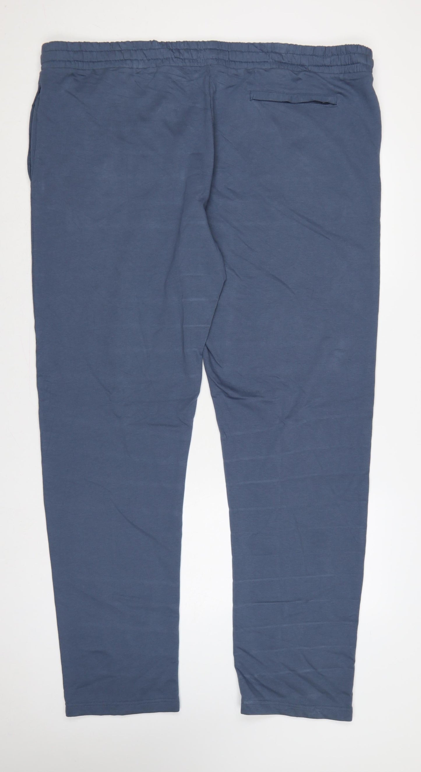 M&S Men’s Blue 5XL Long Regular Fit Drawstring Jogger Trousers