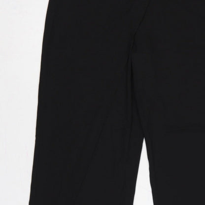 Zara Women’s Black L Wide-Leg Tailored Dress Trousers