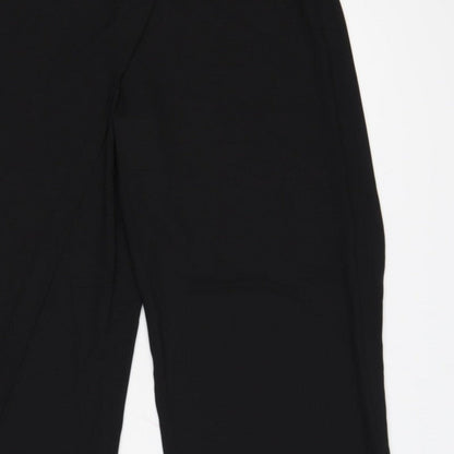 Zara Women’s Black L Wide-Leg Tailored Dress Trousers