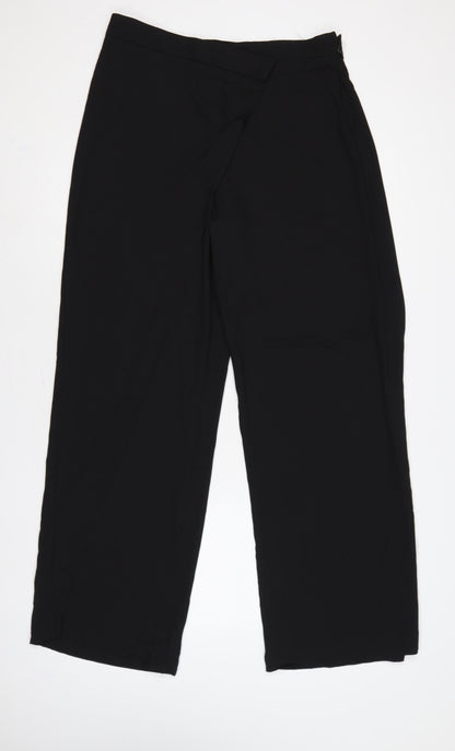 Zara Women’s Black L Wide-Leg Tailored Dress Trousers
