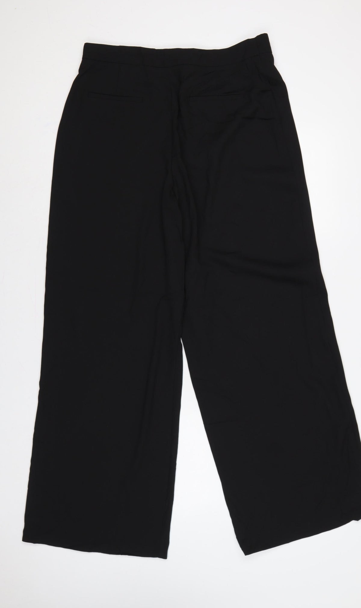 Zara Women’s Black L Wide-Leg Tailored Dress Trousers