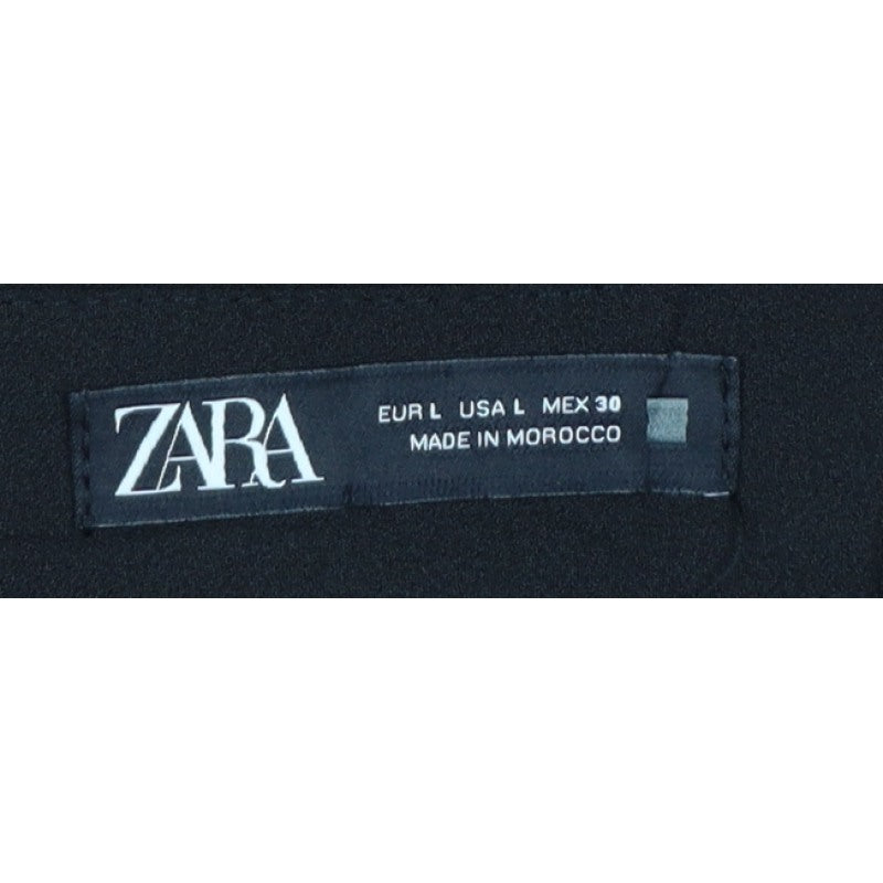 Zara Women’s Black L Wide-Leg Tailored Dress Trousers