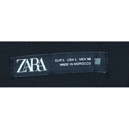 Zara Women’s Black L Wide-Leg Tailored Dress Trousers