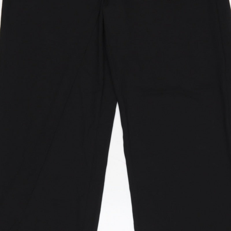 Zara Women’s Black L Wide-Leg Tailored Dress Trousers