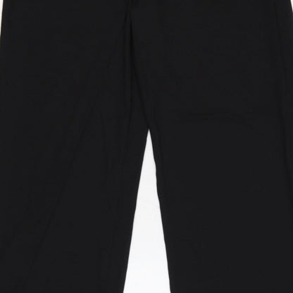 Zara Women’s Black L Wide-Leg Tailored Dress Trousers
