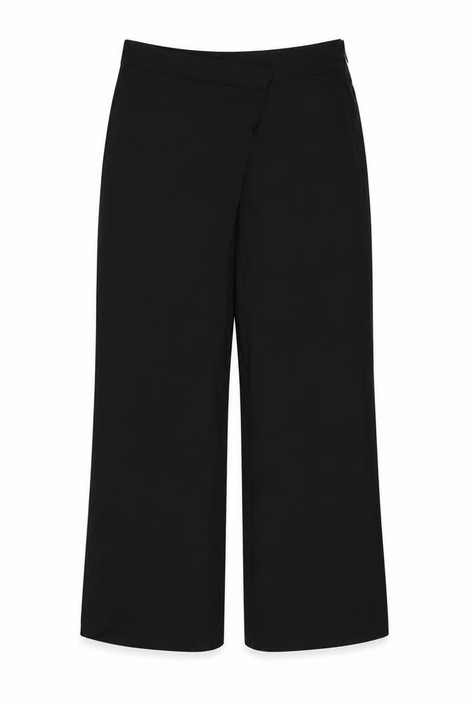 Zara Women’s Black L Wide-Leg Tailored Dress Trousers