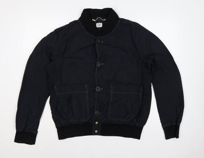 C.P. Company Men’s Black L Nylon Button Bomber Jacket