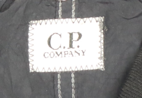 C.P. Company Men’s Black L Nylon Button Bomber Jacket
