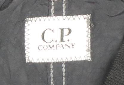 C.P. Company Men’s Black L Nylon Button Bomber Jacket