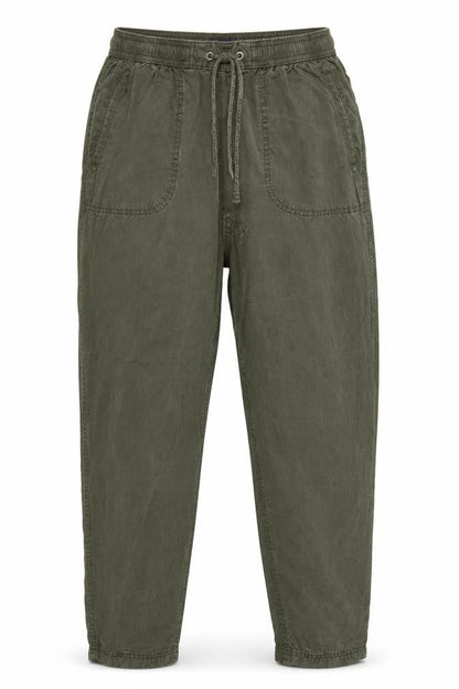 Marks & Spencer Women Green UK 12 Long Lyocell Tapered Joggers