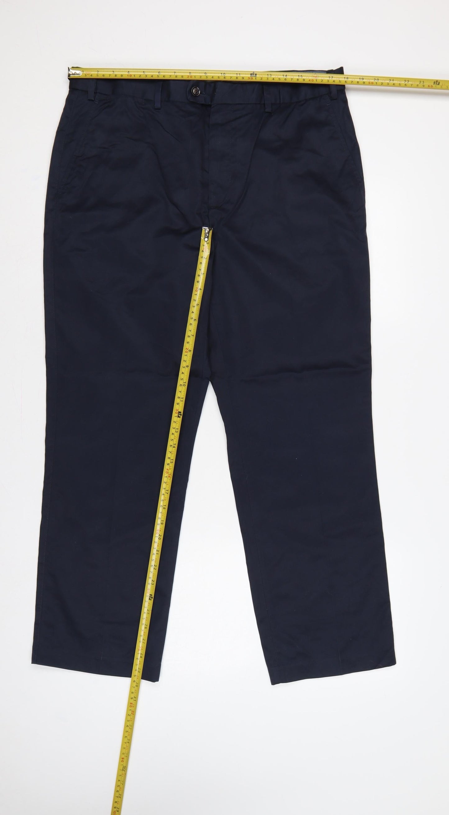 Marks and Spencer Men’s Blue Chino Trousers 36in Waist 29in Leg