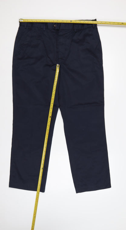 Marks and Spencer Men’s Blue Chino Trousers 36in Waist 29in Leg