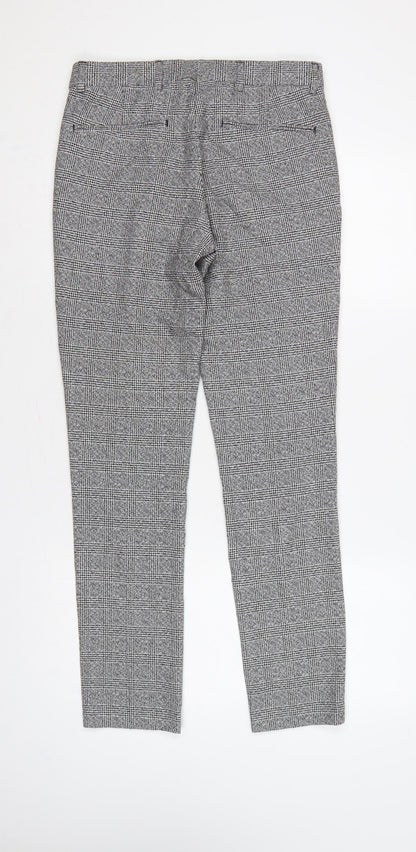 River Island Men Grey Check Slim Fit Dress Trousers UK 28R