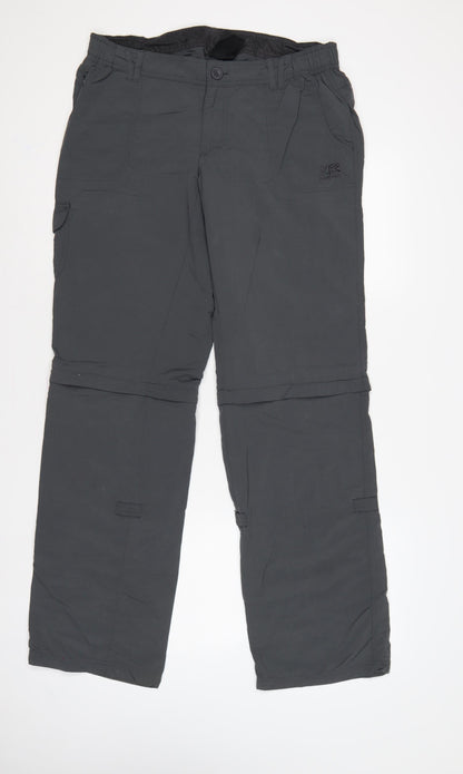 Karrimor Women Black UK 14 Convertible Cargo Trousers Outdoor Pockets