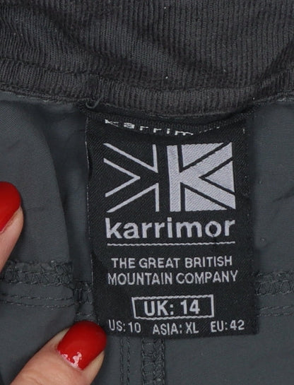Karrimor Women Black UK 14 Convertible Cargo Trousers Outdoor Pockets